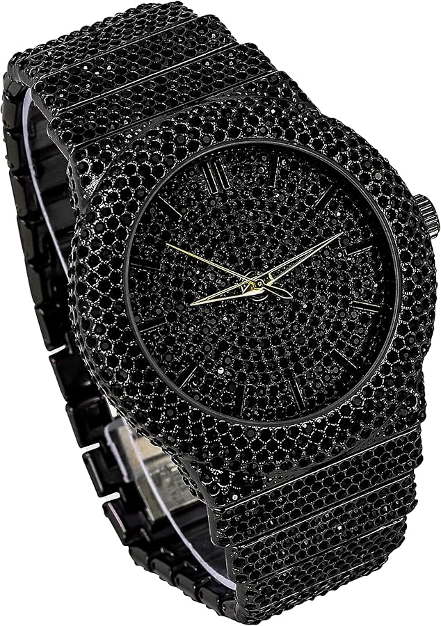 Blacked Iced Out Luxury Chain Watch
