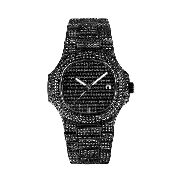 Blacked Iced Out Luxury Chain Watch