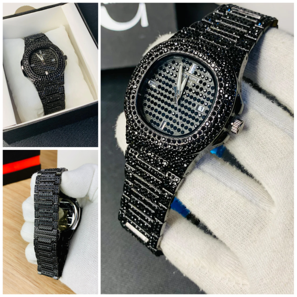 Blacked Iced Out Luxury Chain Watch