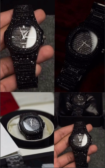 Blacked Iced Out Luxury Chain Watch