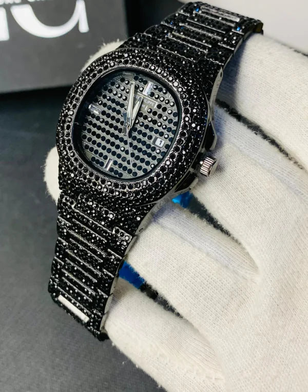 Blacked Iced Out Luxury Chain Watch